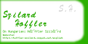 szilard hoffler business card